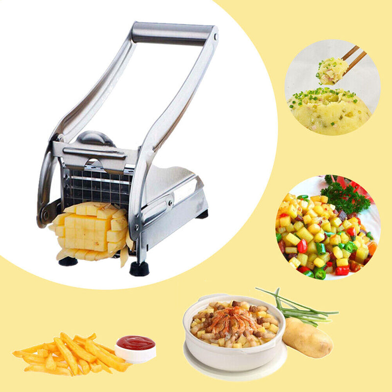 Stainless Steel Vegetable Potato Chips Slicer Cutter French Fries Making Tool