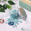 200pcs Octagon Sealing Wax Blue Wax Beads for Envelope Invitation DIY (B)