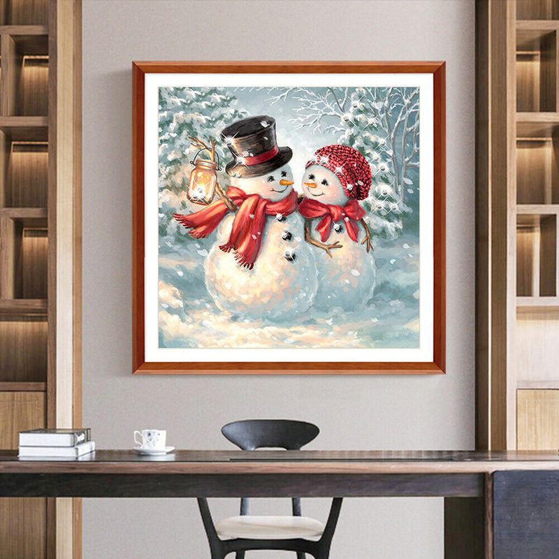 5D DIY Full Round Drill Diamond Painting Christmas Snowman for Home Decor
