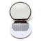Women Home Office Use Cookie Shaped Mirror with Comb Chocolate Pocket Mirror