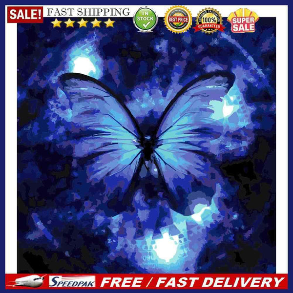 Butterfly Oil Paint By Numbers Kit DIY Acrylic Painting Canvas Frameless Picture