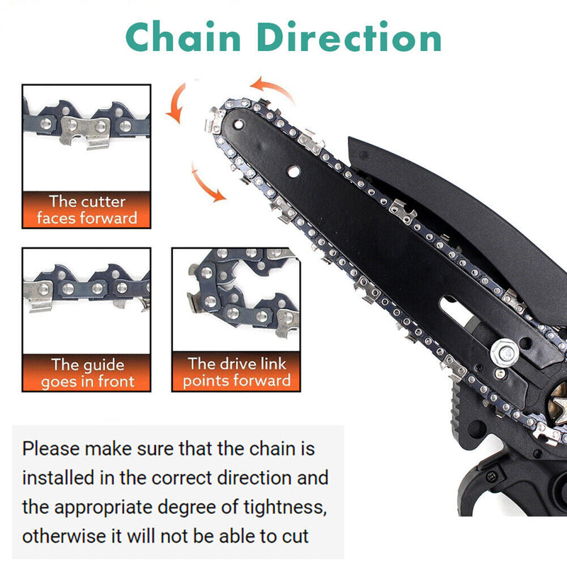 4 / 6 inch Chainsaw Chain with Guide Plate Electric Chainsaw Replacement Pa
