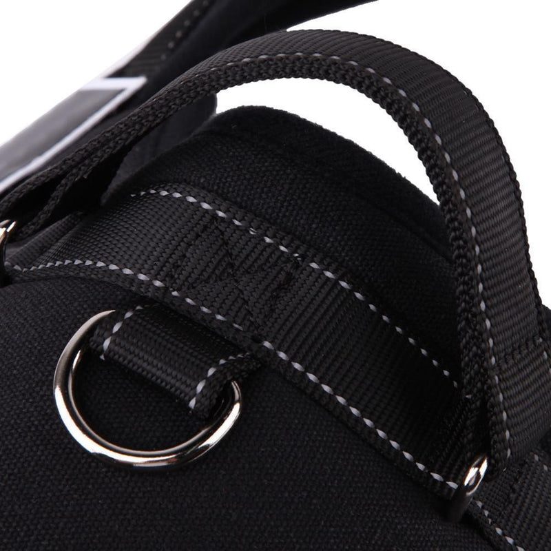 Adjustable Harness  Pulling Padded Large Dog Harness Collar (Black)(L)