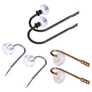 2pcs Curtain Hanger Hook Wall Buckle Handle for Closet Drawer (Golden)