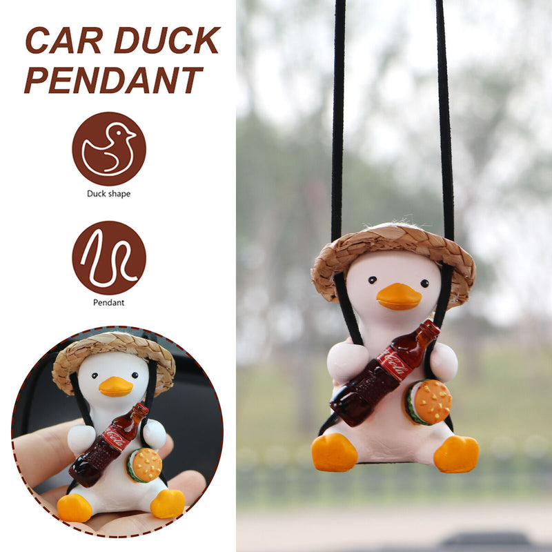 Swinging Duck Car Rearview Decor Car Mirror Cartoon Pendant (Cola) Newly