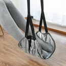Airplane Footrest Hammock Adjustable Foot Feet Rest Travel Accessory (Grey)