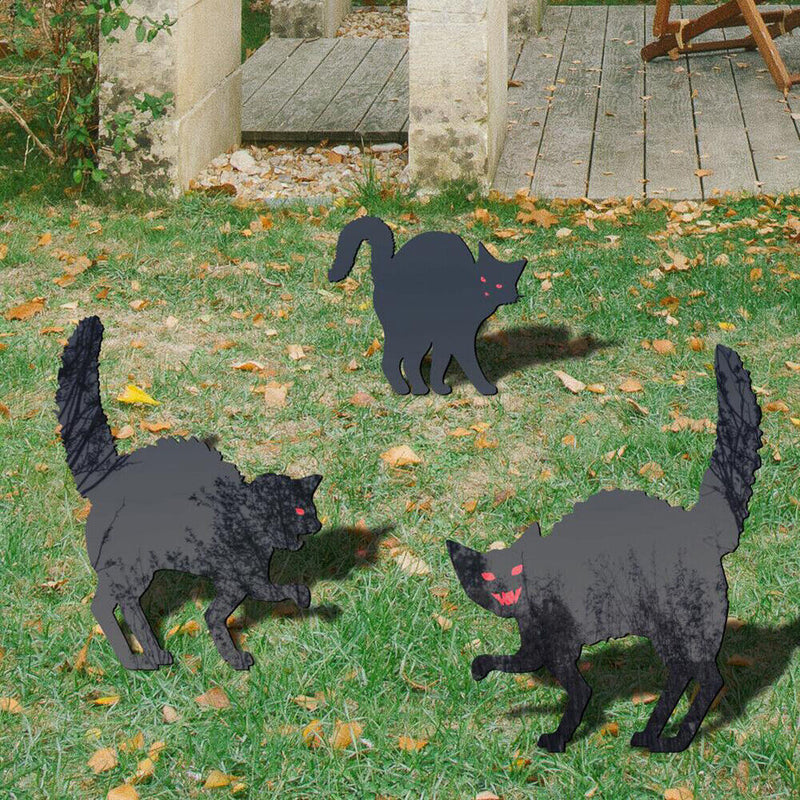 #A Scary Cat Insert Lawn Party Scene Props Art Sculpture for Home Outdoor Cour