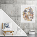 Partial Cross Stitch 11CT Cotton Thread DIY Christmas Reindeer Print Embroidery