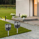 Outdoor Solar Ultrasonic Animal Repeller Dog Sound Alarm Repellent (Black) Newly