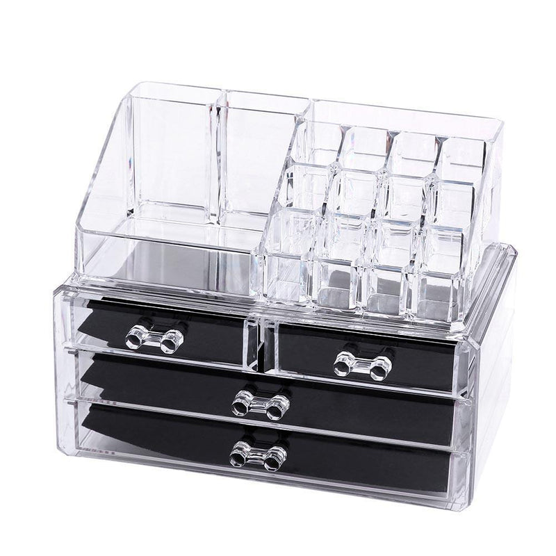 Portable Clear Acrylic Makeup Organizer Storage Box Cosmetics Case(4)