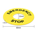 Switch Accessory Frame Label Warning Circle Label Emergency Stop Sign Mark