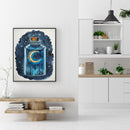 5D Diamond Painting DIY Moon Luminous Bottle Full Round Drill Mosaic Art
