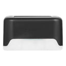 4x Solar Deck Step Wall Lights Stairs Fence Decor Lamps (Black/White Light)