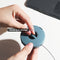 Portable Round Phone Cable Storage Box Rotatable Organizer Case (Blue) Newly