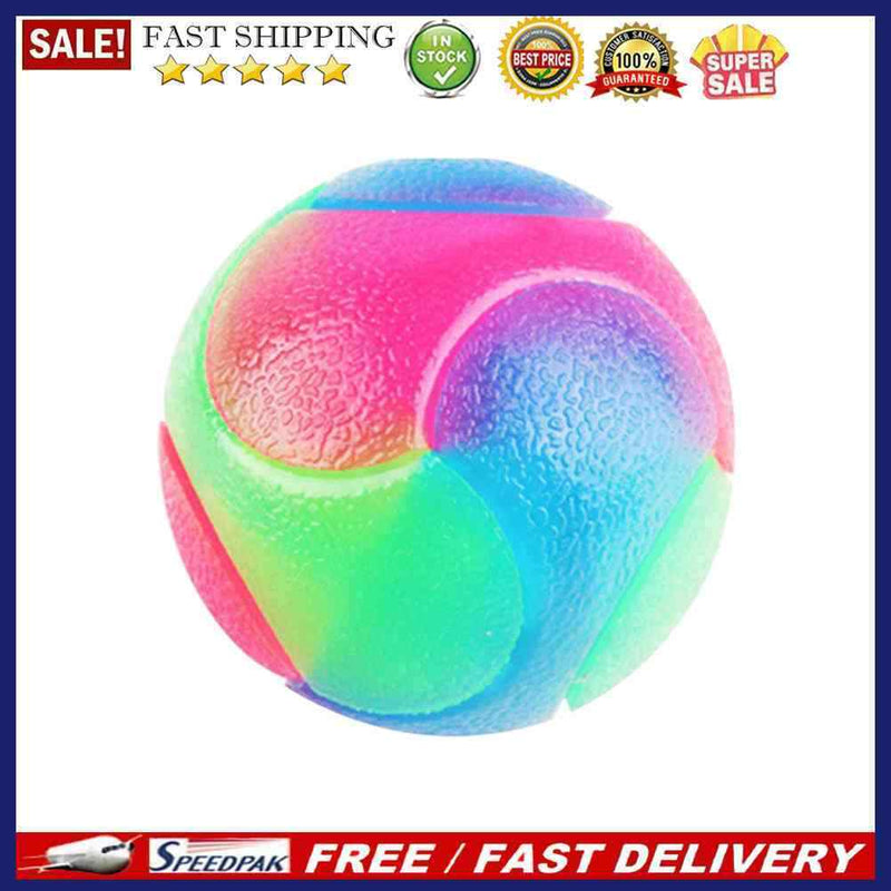 Flashing Elastic Teddy Dog Rubber Ball Pet Color Durable Interact Light up