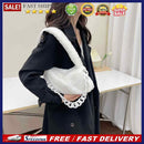 Casual Shoulder Bag Soft Fluffy Lady Tote Handbag Thick Chain Travel Daily Purse