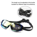 Adults Swimming Eyewear Outdoor Waterproof Anti-fog Diving Goggles (Black)