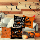 Halloween Pillow Covers Bat Pumpkin Decorative Throw Pillow Cover for Home