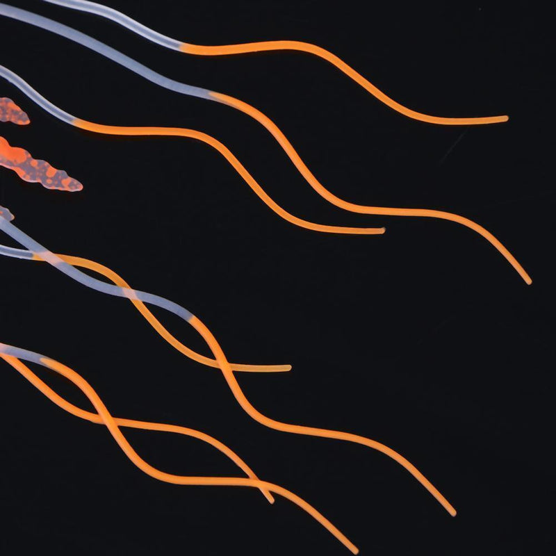 Simulation Artificial Jellyfish Glowing Aquarium Fish Tank Decor(Orange)