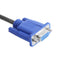 VGA Splitter Cable 1 Computer to Dual 2 Monitor Male to Female Wire (Blue)