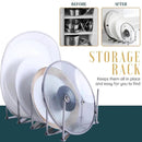 Steel Lid Rest Stand Retractable Pot Pan Cover Holder  Drain Shelf_