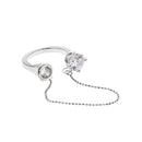 Women Men Party Jewelry Chain Rings Open Finger Rings Multi-layer Punk Rings