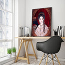 Beauty Girl Oil Paint by Numbers Hand Painted Frameless Picture Home Ornament
