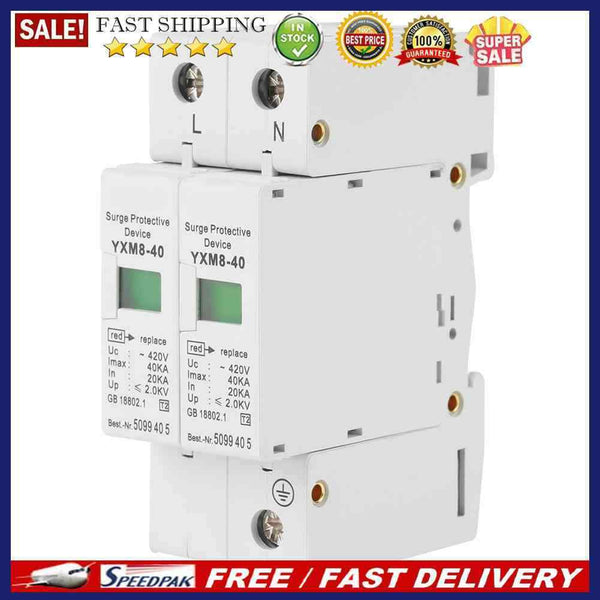 House Power Supply Surge Protector SPD DC 420V 2P Low-voltage Arrester Devi