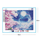 5D DIY Full Drill Diamond Painting Dolphin Cross Stitch Embroidery Craft