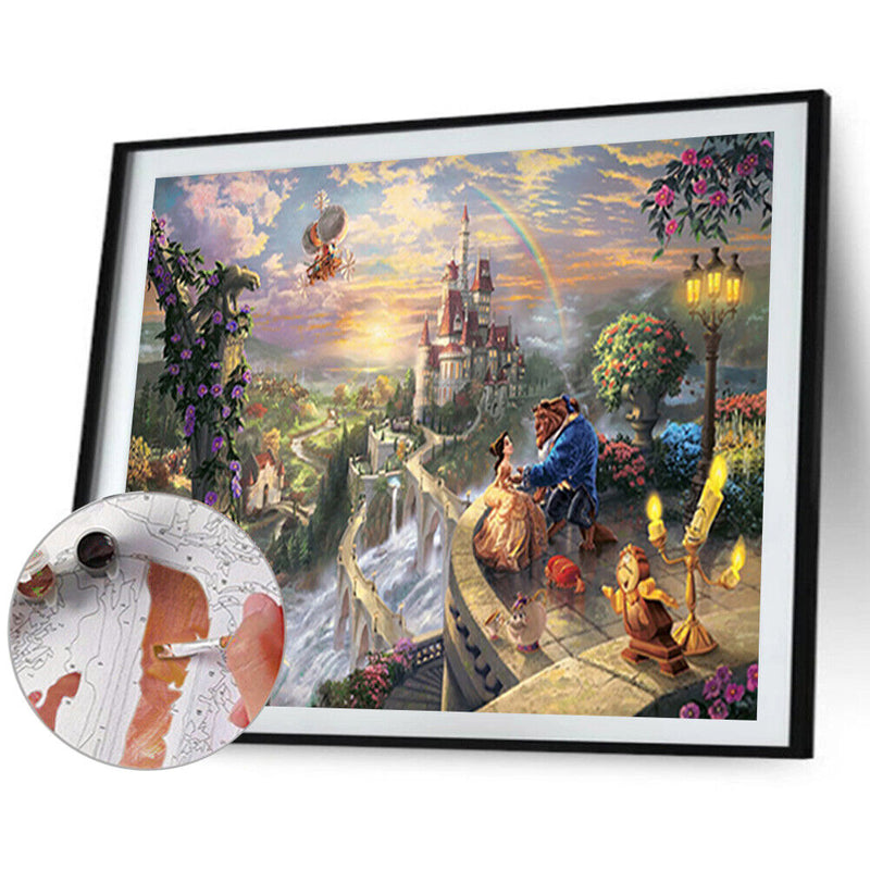 Digital Paint Scenery Painted By Numbers On Canvas Decor