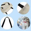 Cat and flowers Printed Shoulder Shopping Bag Casual Large Tote Handbag