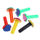 JUNERAIN 6pcs/Set Plastic Sponge Paint Graffiti Brushes DIY Drawing Toys Di
