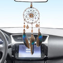 Mini Dream Catcher Car Pendant Feather Wind Chimes Round Ring Circle Hangings