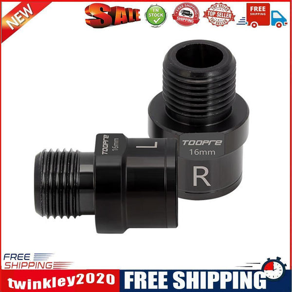 TOOPRE 1 pair 16mm MTB Road Bike Pedal Extender Cycling Accessories (Black)