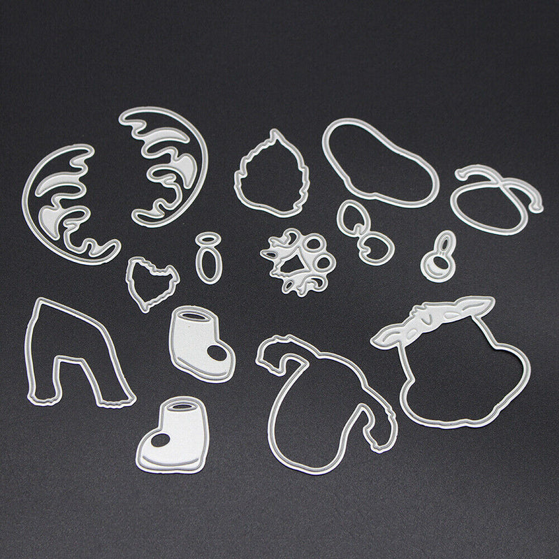 Snowvirtuos Cute Christmas Deer Cutting The Stencil DIY Scrapbooking A