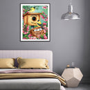 Bird Color Flowers 5D Diamond Painting DIY Full Round Drill Drawing Picture K