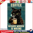 Coffee Black Cat Metal Tin Sign Plate Retro Home Bar Pub Club Plaque Decor Newly