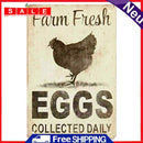 Tin Plates Wall Art Signs Retro Painting Fresh Eggs Letter Metal Poster for Bar