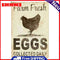 Tin Plates Wall Art Signs Retro Painting Fresh Eggs Letter Metal Poster for Bar
