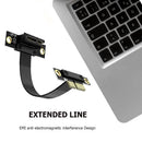 Ribbon Extension Cable Male-to-Female PCI-E3.0 1X Adapter Cable (90-Degree)