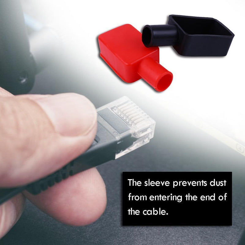 1 Pair Car Battery Negative Positive Terminal Cover Vehicle Insulating Protector