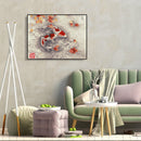 Painting By Numbers Kit DIY Fish Leaf Hand Painted Canvas Oil Art Picture