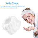 Yoga Running Wristbands for Washing Face SPA Absorbent Sweatband (White) Newly