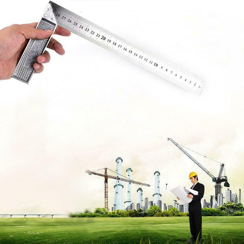 Steel L-Square Angle Ruler 90° Ruler For Woodworking Top Carpenter Tool R2O6