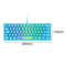 K61 RGB Wired Keyboard 60 Percent 62 Keys Ergonomic Gaming Keyboard (Blue)