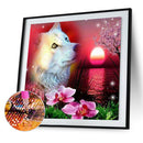 5D Crystal Diamond Painting DIY White Wolf Full Round Mosaic Kit Home Decor