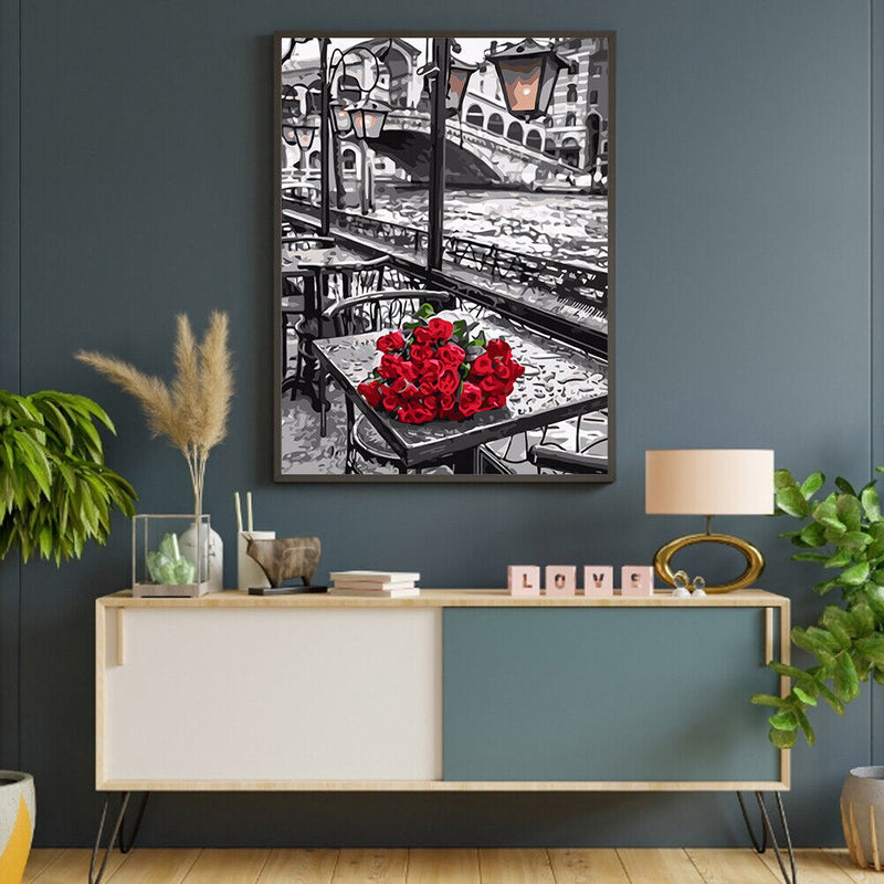 Flowers 40x50cm Oil Paint By Numbers Picture DIY Painting SXD216034