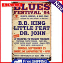 Blues Festival Plate Metal Tin Sign Plate for Bar Pub Club Cafe Wall Home Decor
