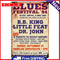 Blues Festival Plate Metal Tin Sign Plate for Bar Pub Club Cafe Wall Home Decor