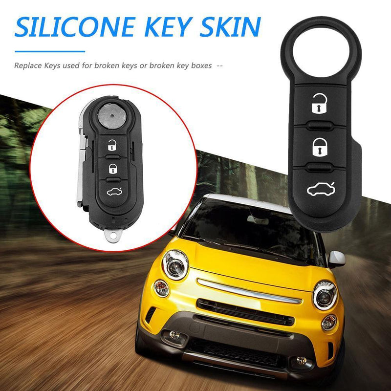 3-Button Remote Key Fob Repair Rubber Pad for Fiat 500 Panda Abarth Punto